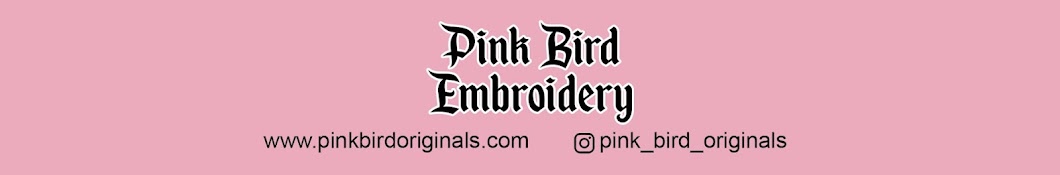 Pink Bird Embroidery