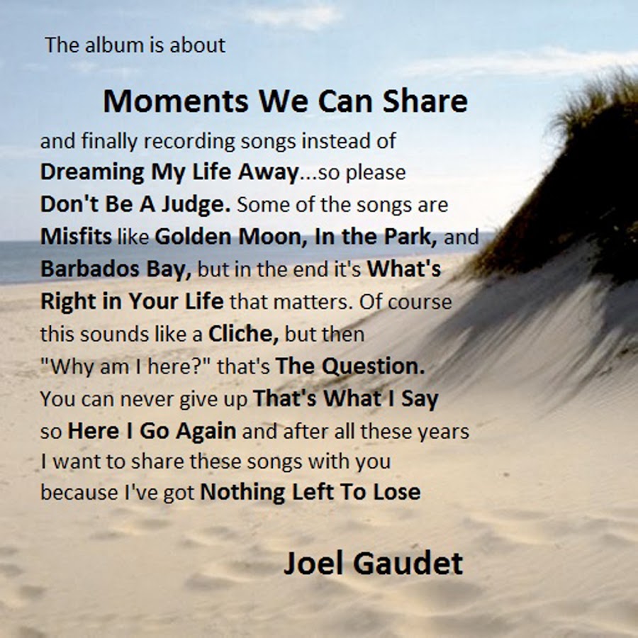 Nothing left to lose. Joe Gaudet.