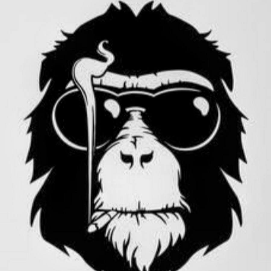 Наклейка злой обезьяны