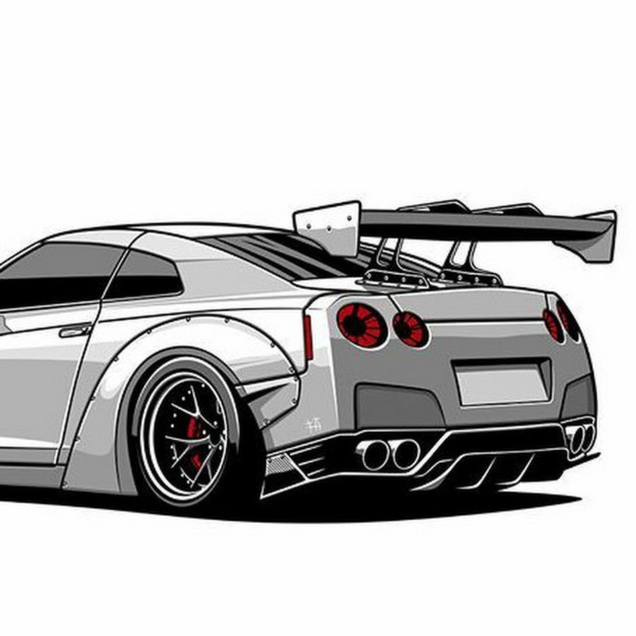 Как рисовать nissan gtr