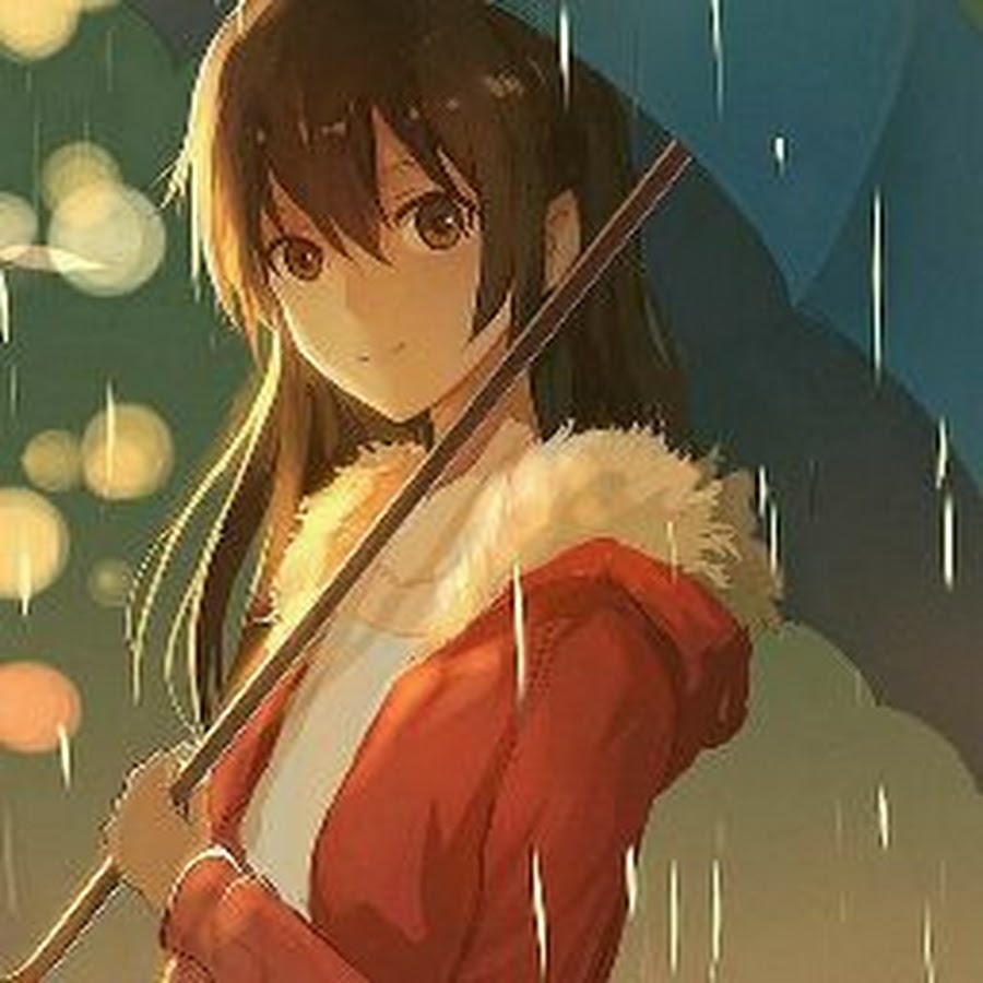 Девочка с зонтом рисунки аниме