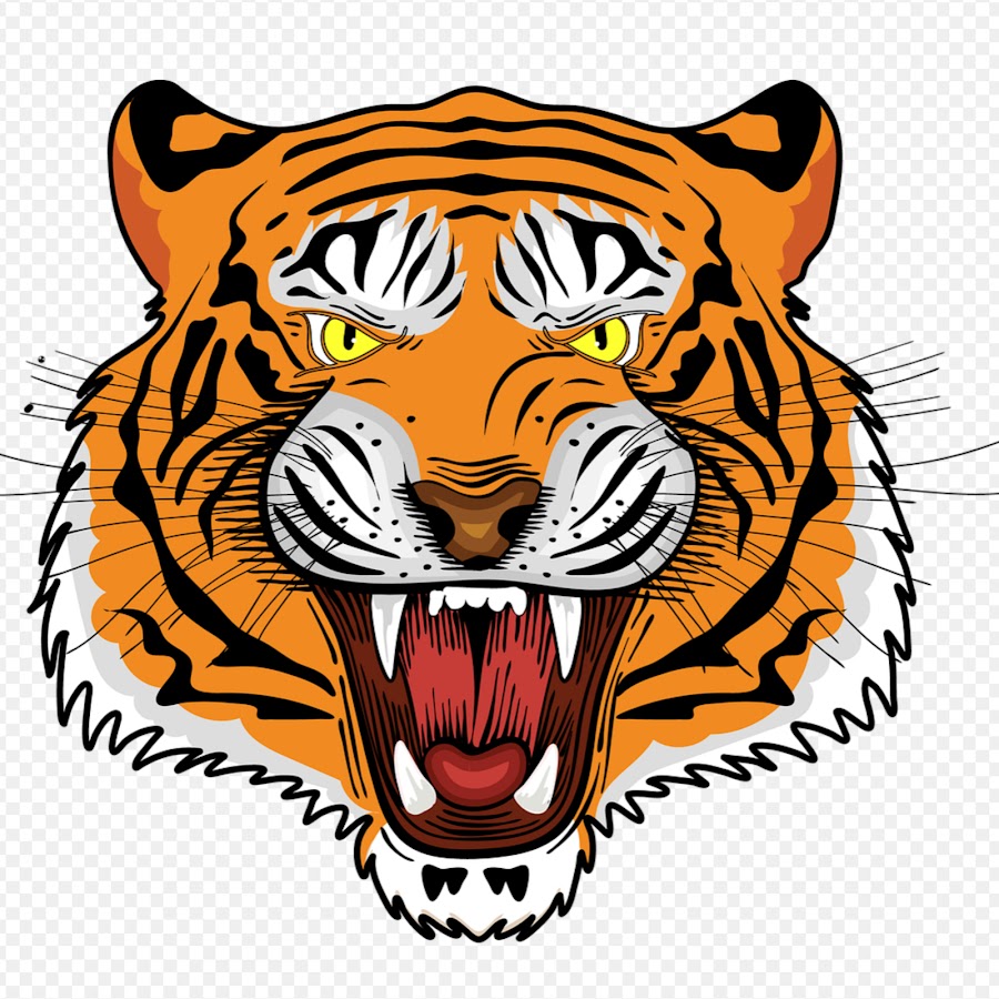 Маска тигра клипарт на прозрачном фоне