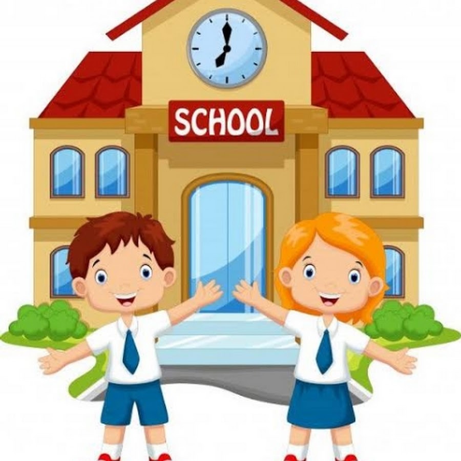 1 leave school. Здание школы с детьми. Ученики у здания школы. Go to School картина. Школа здание с учениками клипарт.