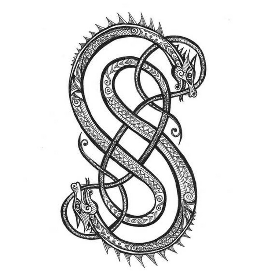 Символ Бога Локи Скандинавии