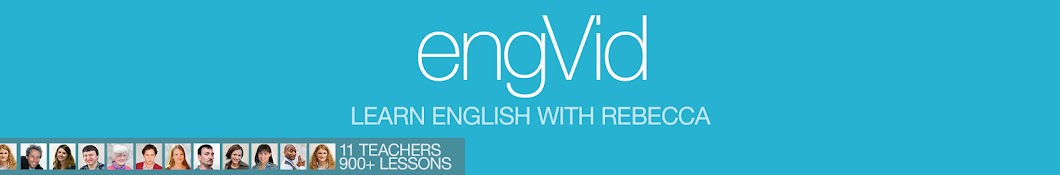 Learn English with Rebecca [engVid] Banner