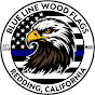 Blue Line Wood Flags