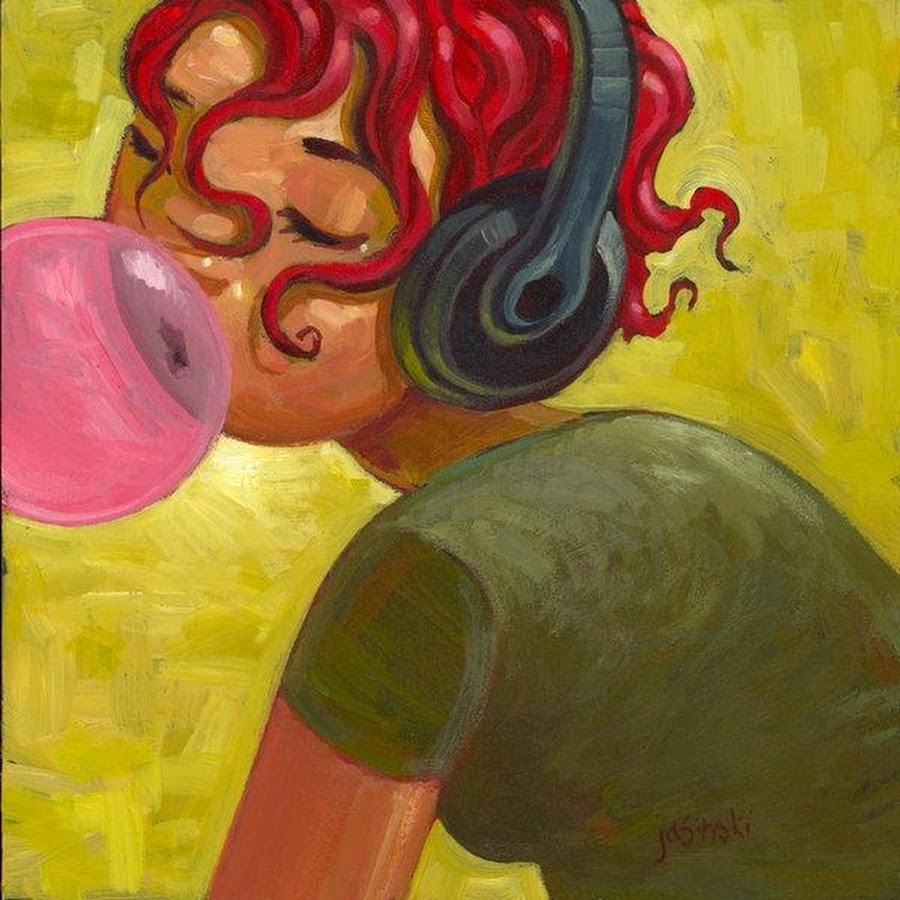 Комы арт. Aaron Jasinski картины. Художник думает. Aaron Jasinski художник. Pop Art Bubble Gum.