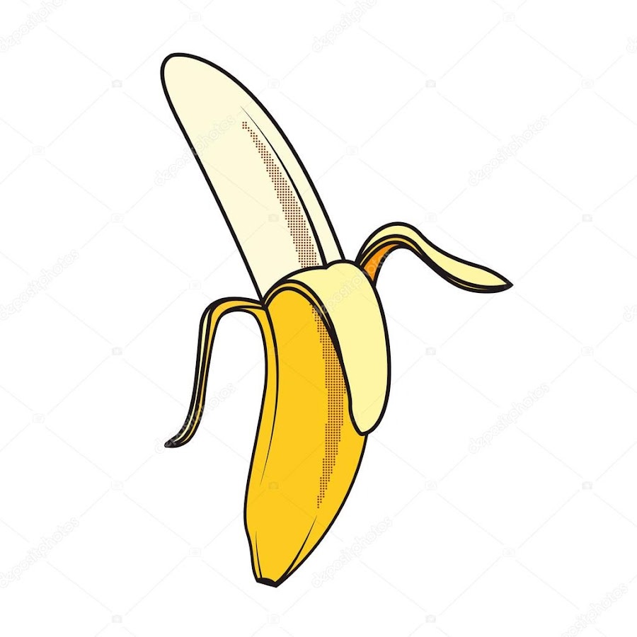 Банан для срисовки дольки банана