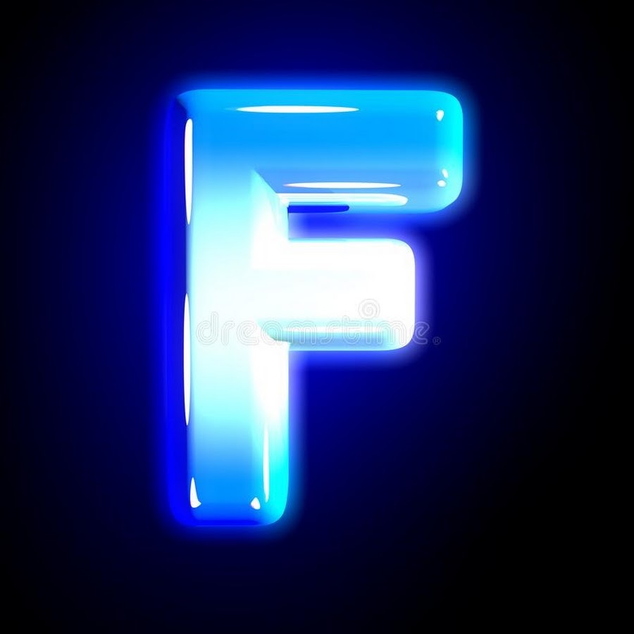 Неоновая буква f. Буква f. Ава с буквой f. Буквы синие.