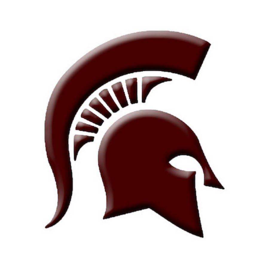 maroon spartan head logo