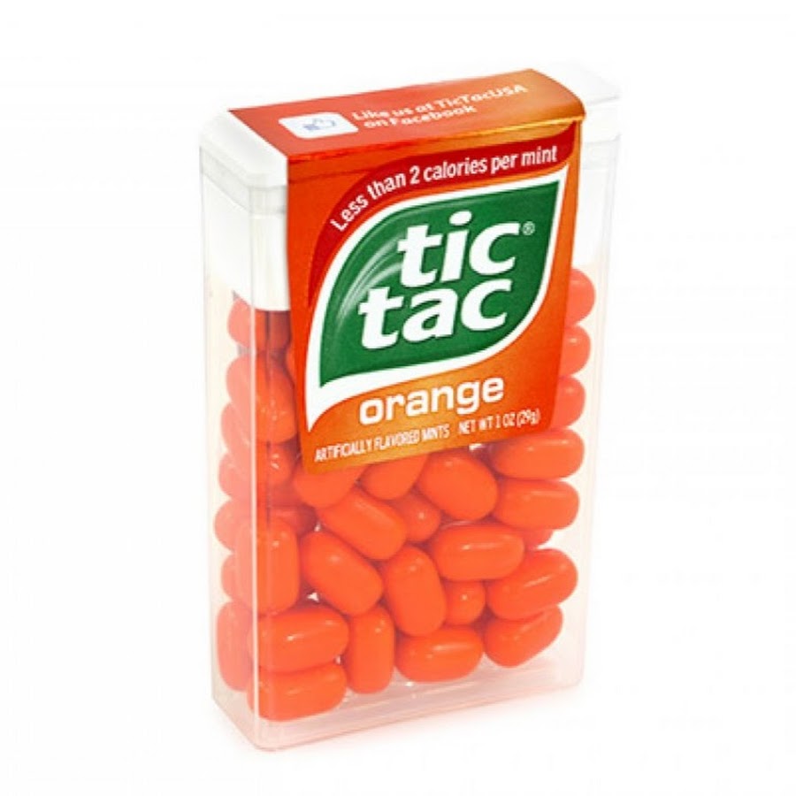 Mint and orange. Tic tac intense Mint.