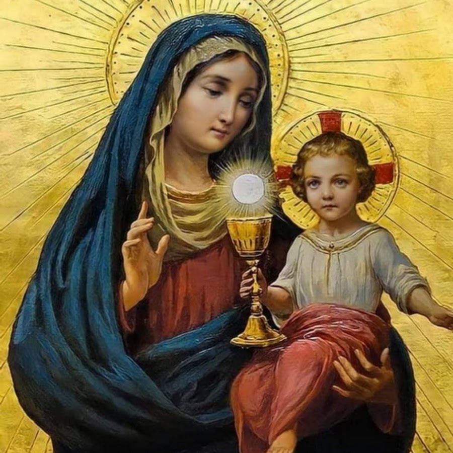 Икона младенец Христос Дева Мария