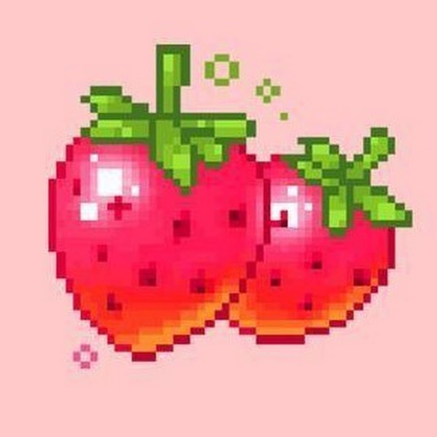 Strawberry gif. Пиксельная клубника. Пиксельные фрукты. Клубника пиксель арт. Пиксельная ягода.