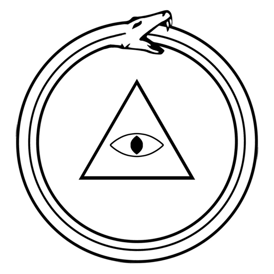 Включи таинственный знак. Уроборос и Всевидящее око. Уроборос Масонский символ. Египетский Уроборос. Уроборос треугольник глаз.