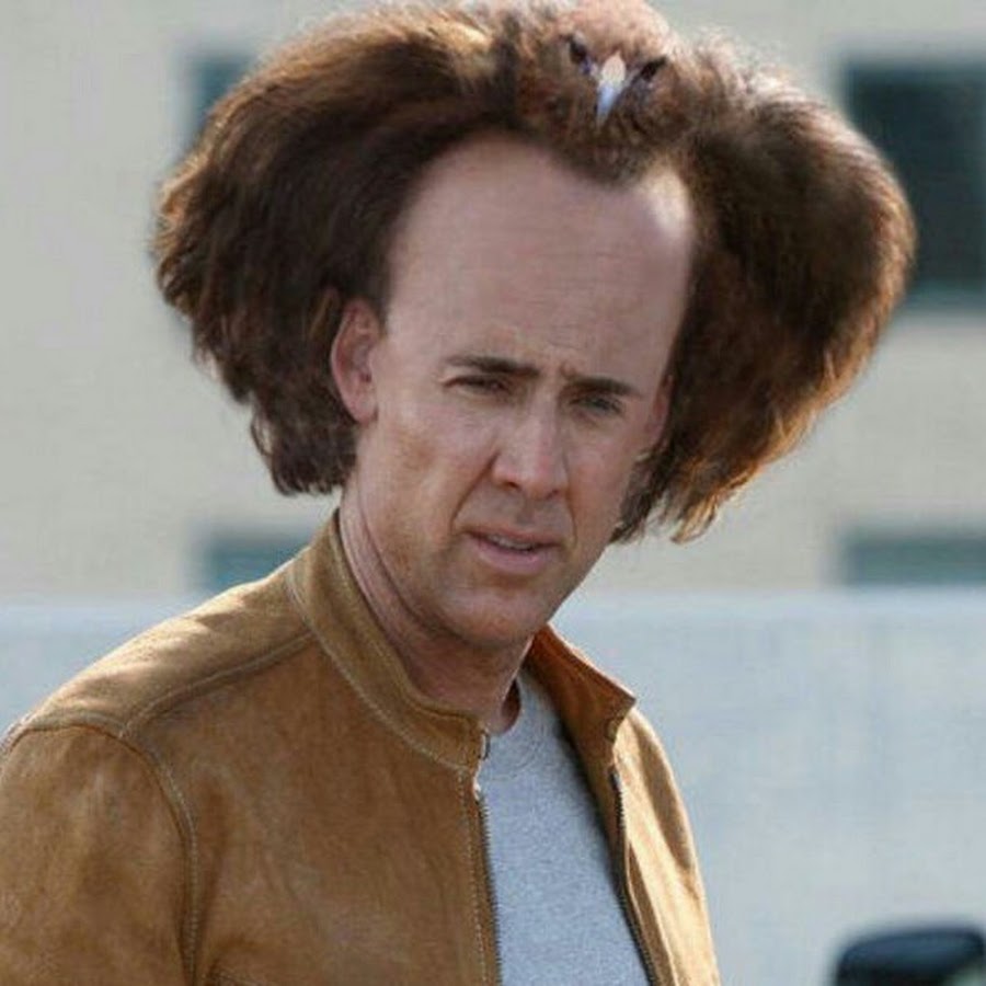 Nicolas cage bird hair