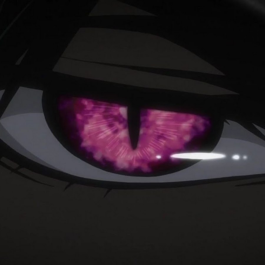 Горящие глаза в темноте аниме
