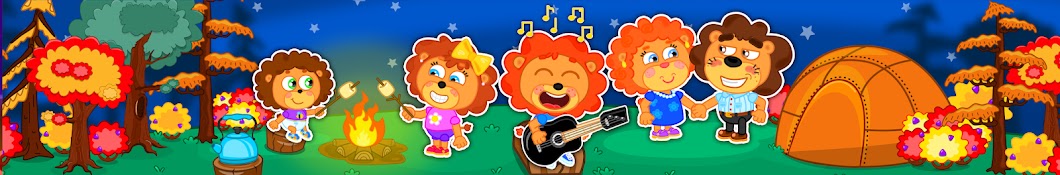 Cute Lion Family Banner