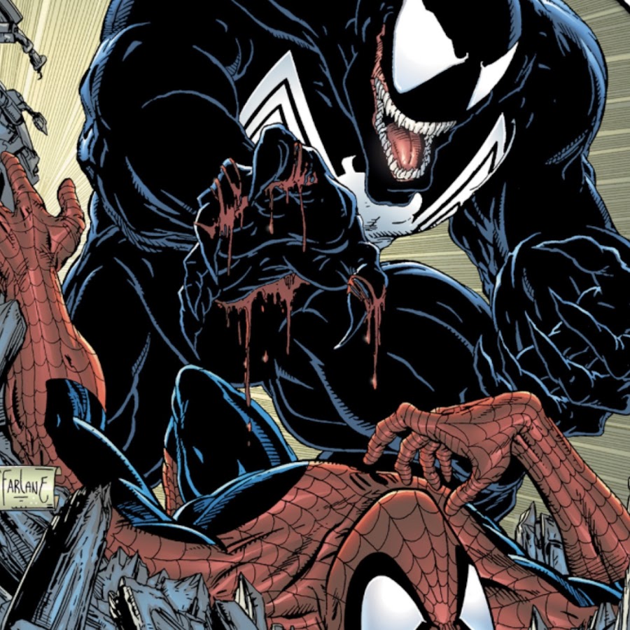 Человек паук тотальный. Веном Ultimate Spider. Веном МАКФАРЛЕЙН. Марвел человек паук и Веном. Веном комиксы МАКФАРЛЕЙН.