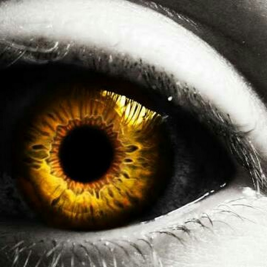 Daemon eye. Янтарные глаза. Желтые демонические глаза.