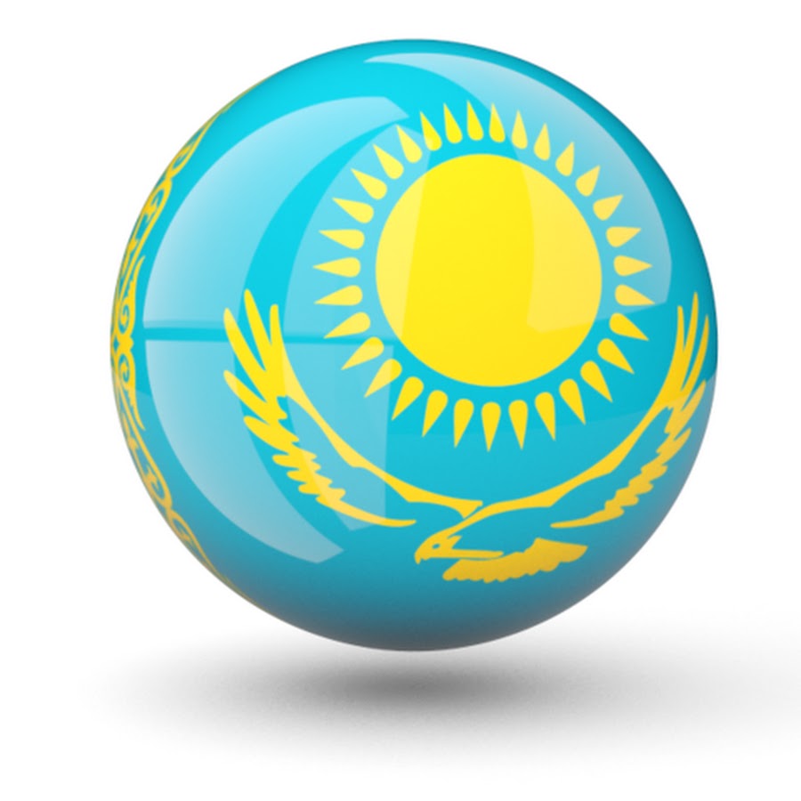Флаг Казахстана круглый