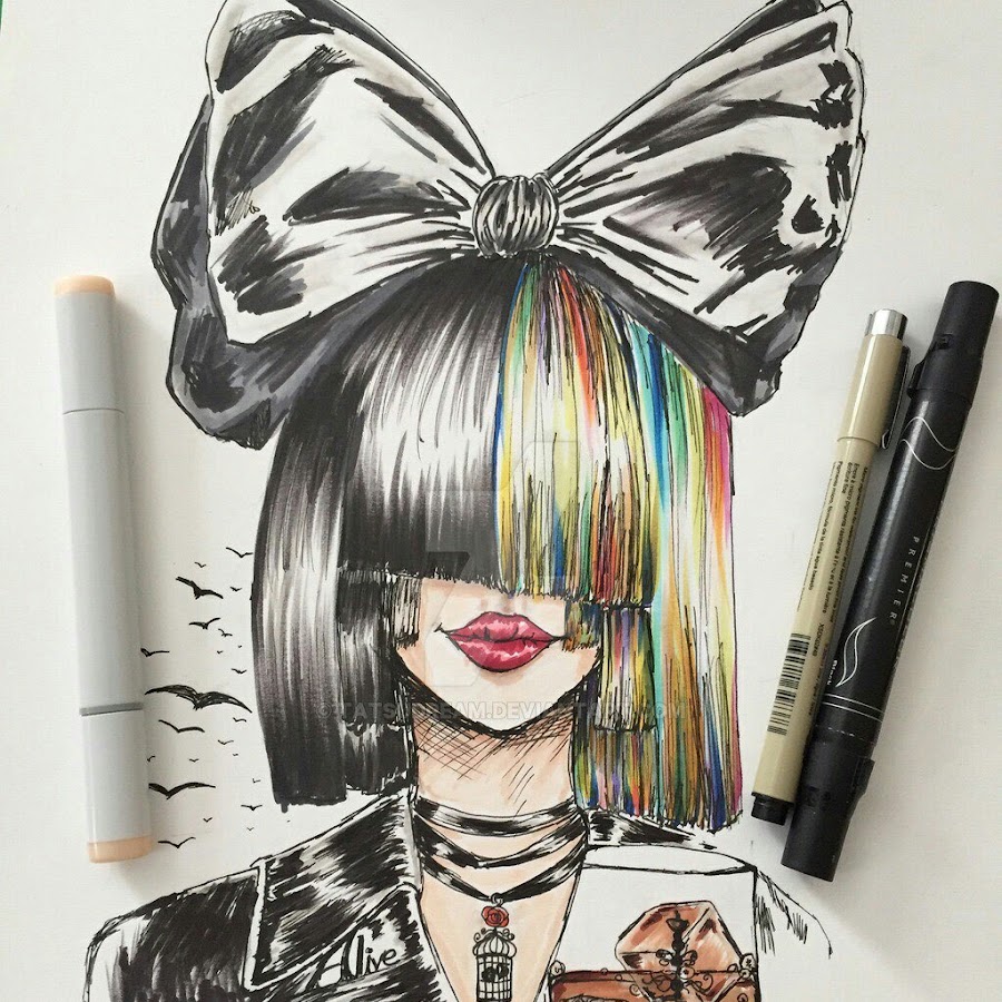 Рисунки для срисовки Sia