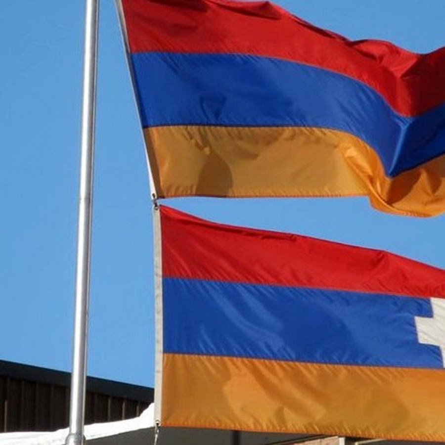Флаг Армении и Арцаха вместе