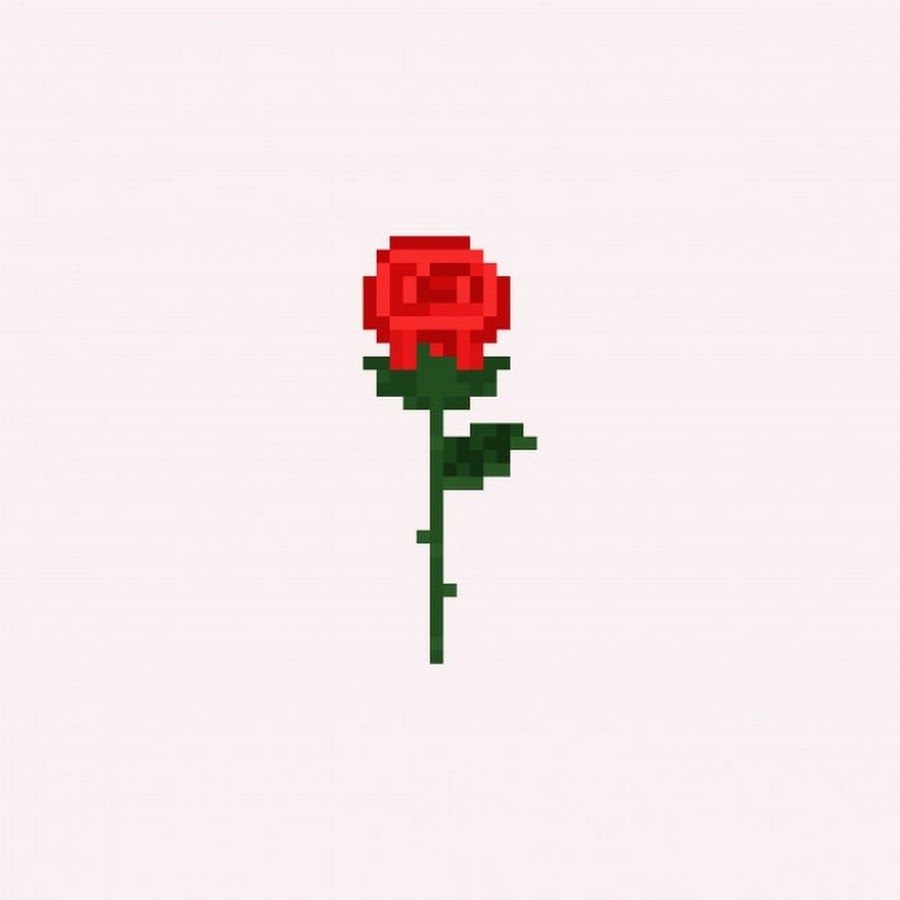 Роза пиксель арт