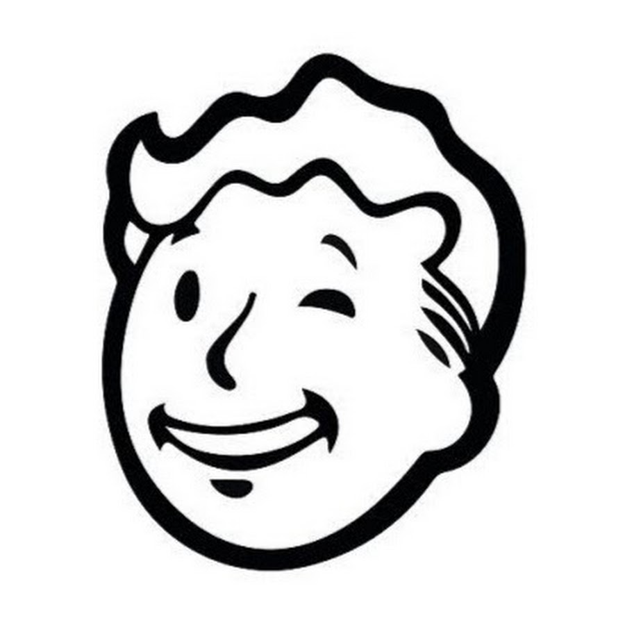 Vault boy черно белый