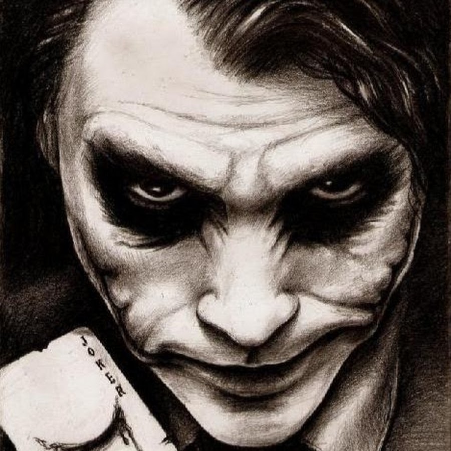 Портрет Джокера карандашом