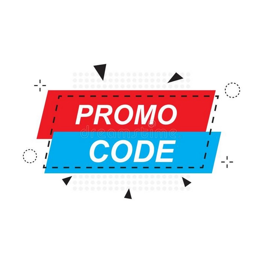 Promo code. Promo code illustration. Promo code PNG картинка. Промо код голубым на белом фоне. Promocode Flat logo.