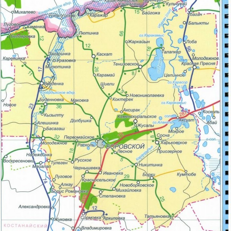 Денисовка карта костанайская область