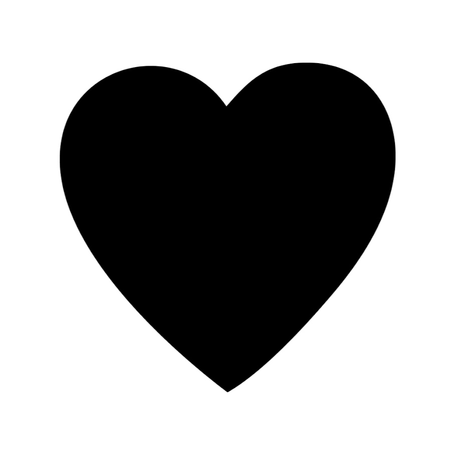 Сердце черное белое