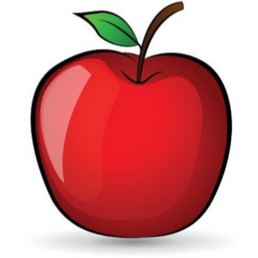 Как нарисовать красное яблоко