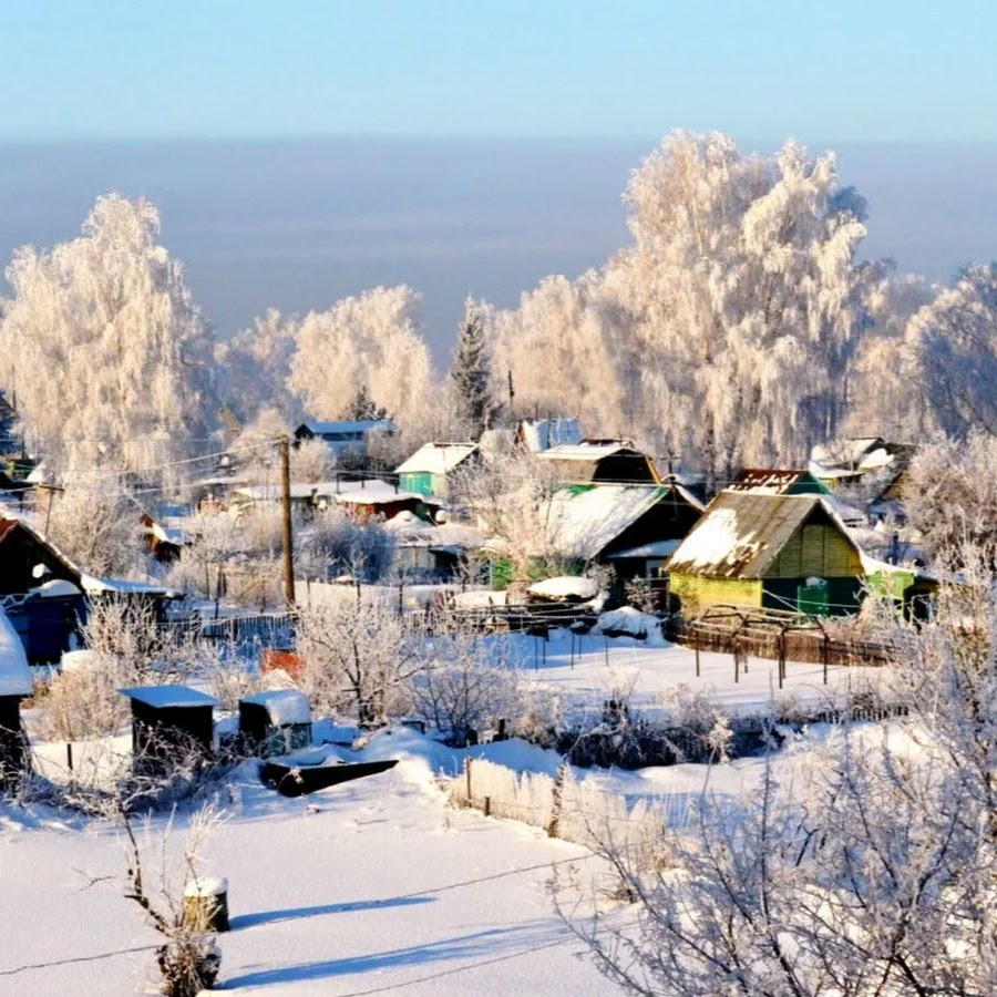 Село зимой