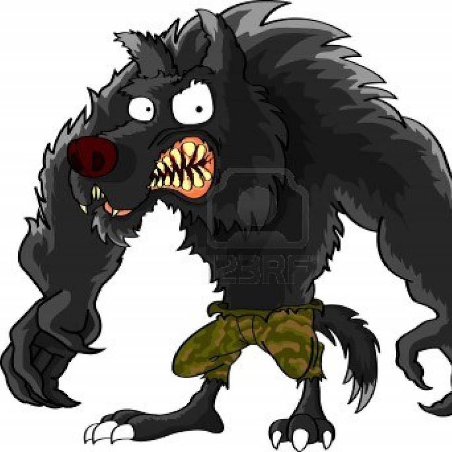 Злой волк мультяшный