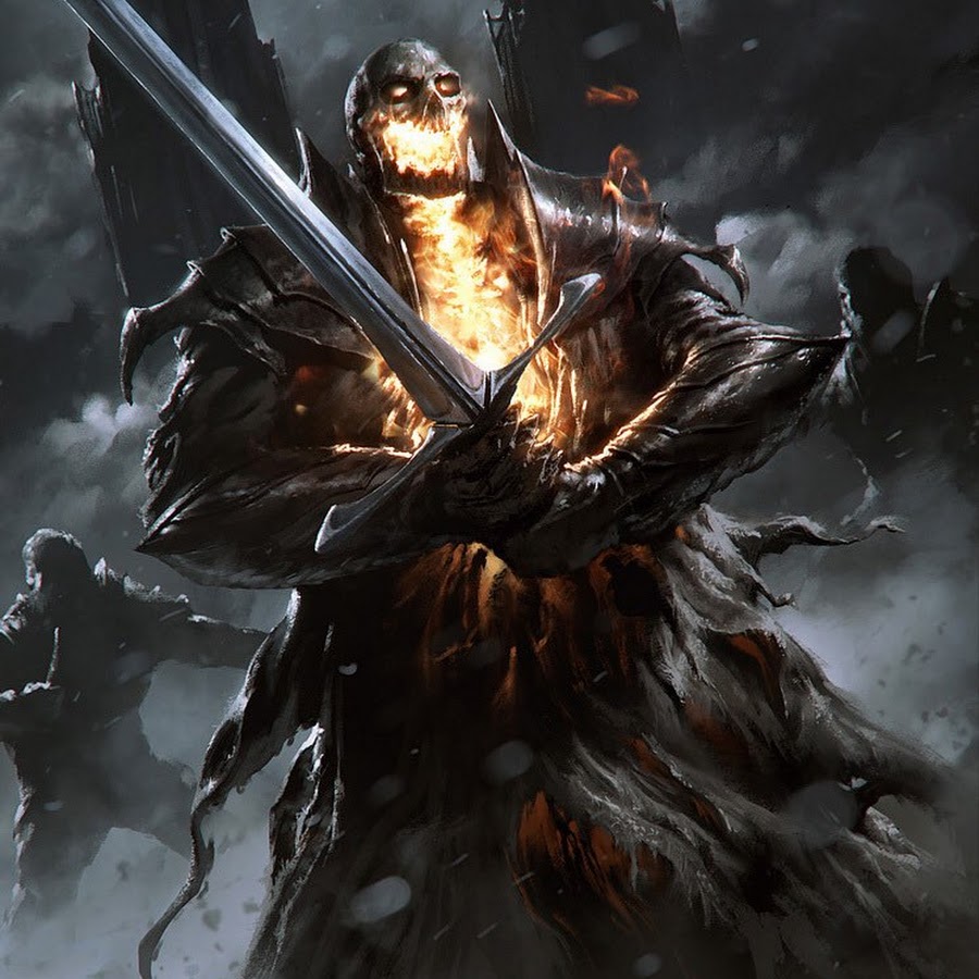 Темный воин с мечом