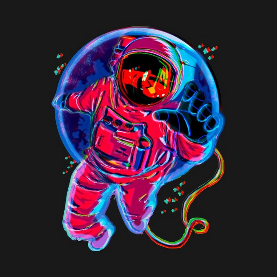 Космонавт в космосе рисунок