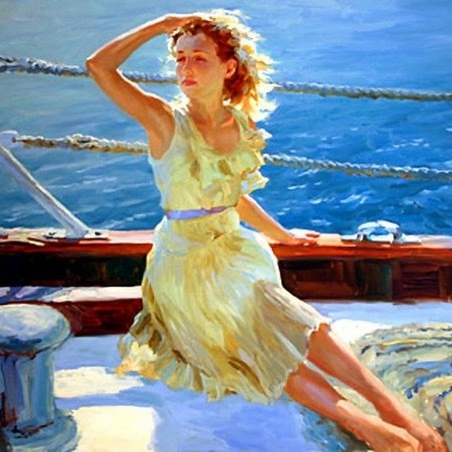 Картины Владимира Волегова женщины у моря