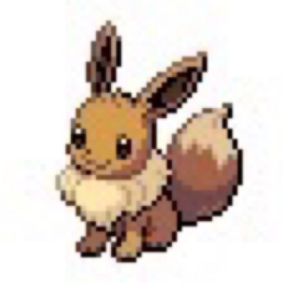 Eevee pixel art grid