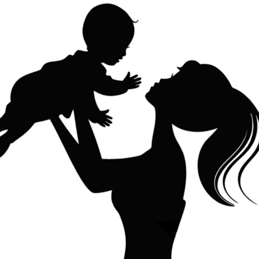 Силуэт матери с ребенком на руках