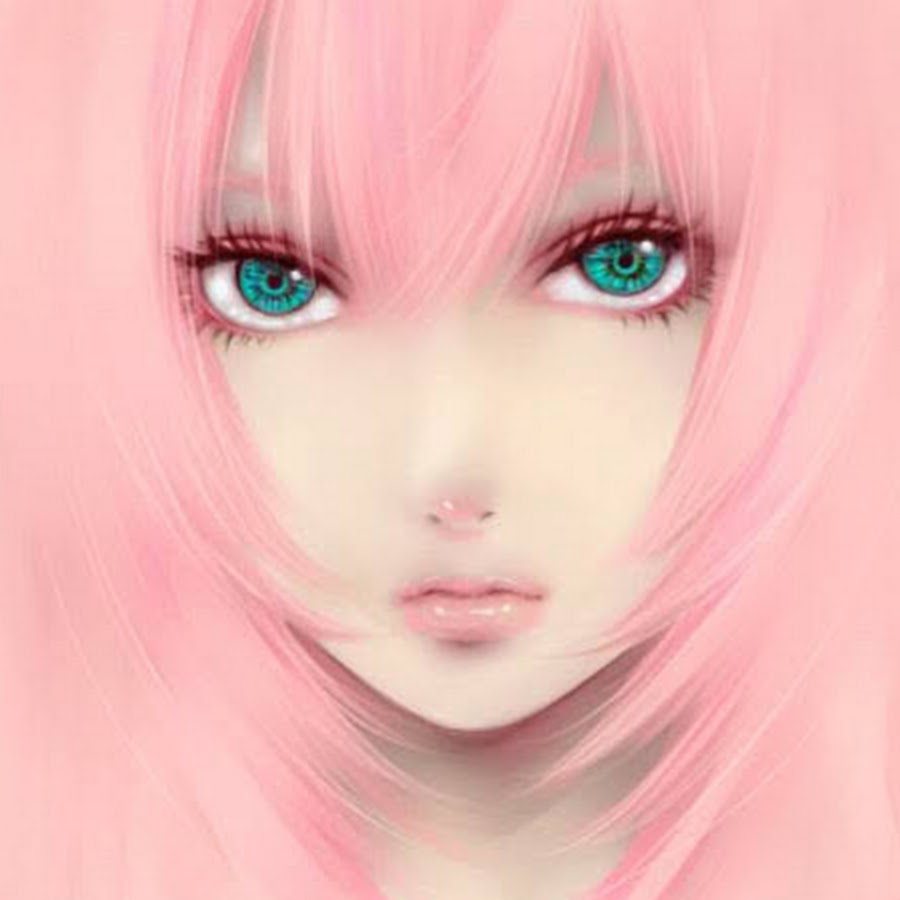 Розовые волосы арт