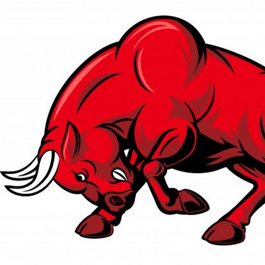 Веселый красный бык