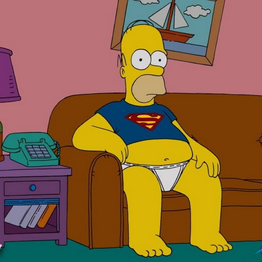 Барт симпсон на диване