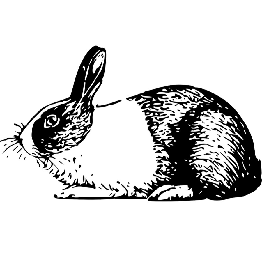 Кролик черно белый