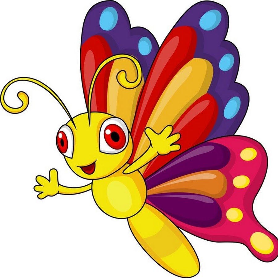 Бабочка цветная для детей на шкафчик