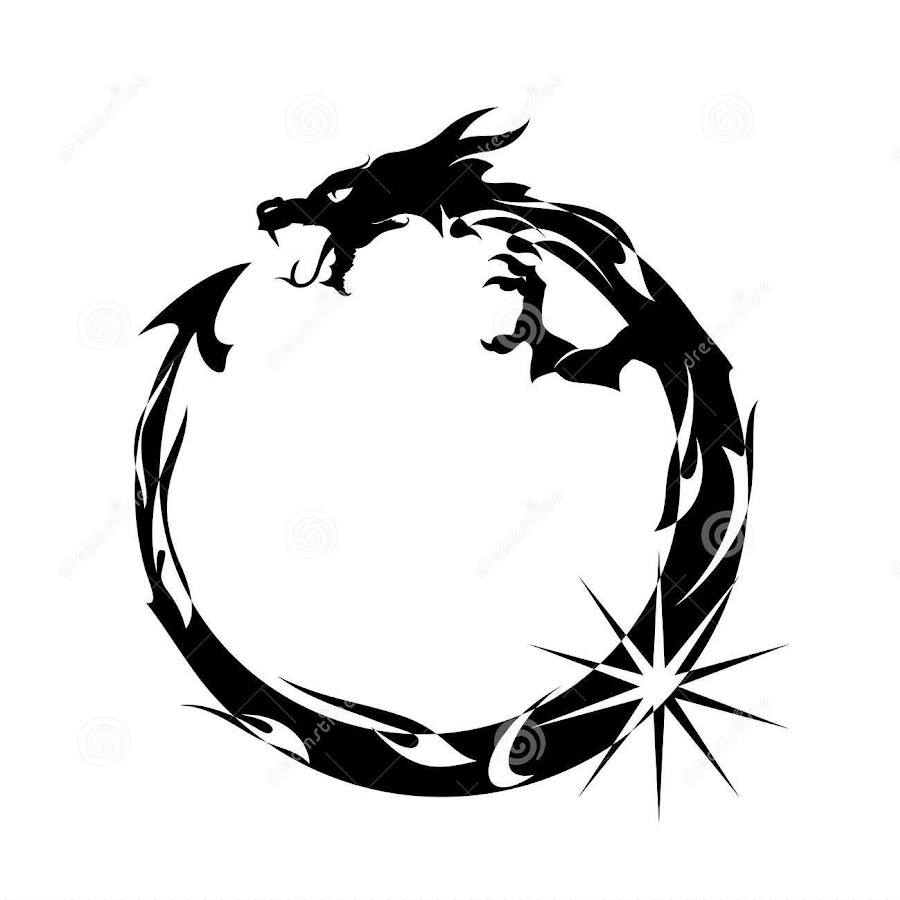 Татуировка дракон в круге