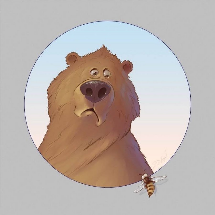 Медведь смешной арт