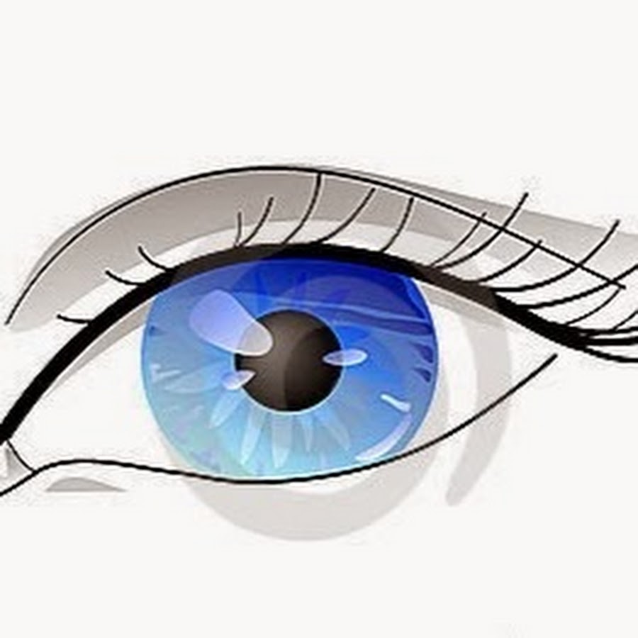 Логотип глаза с голубым зрачком