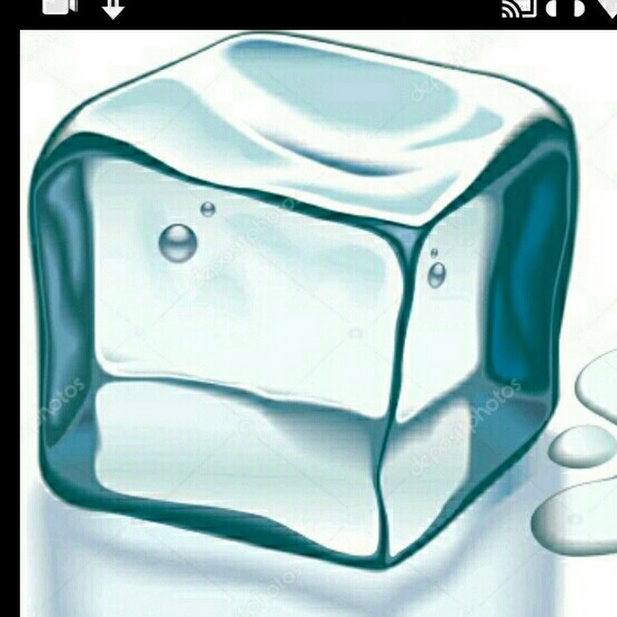 Кубик льда стикер