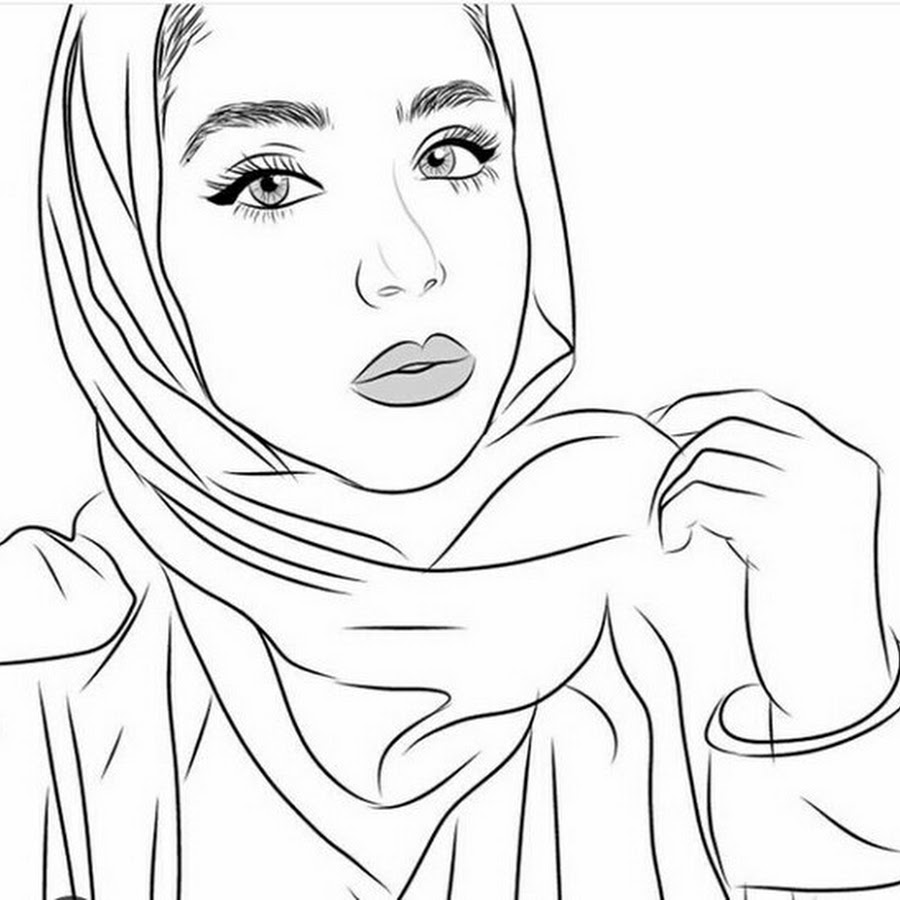 Как нарисовать хиджаб на девушке